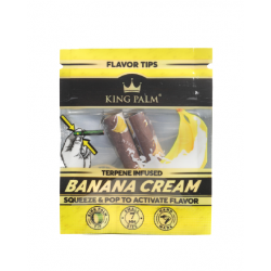 [KP00930D] King Palm Filter Tips Flavor Banana Cream Drip x2 Display
