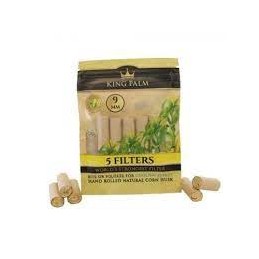 [KP00501] King Palm Filter Tips Natural 9mm x5 Display